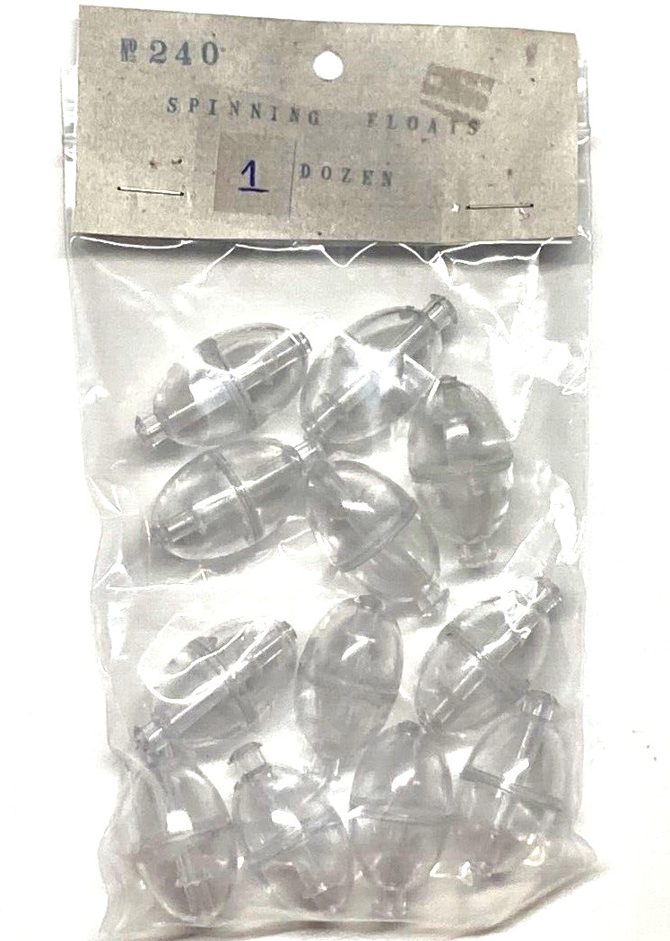 Bubble Spinning Floats #240 Clear Plastic 3/4" Width 12 COUNT PACKAGE