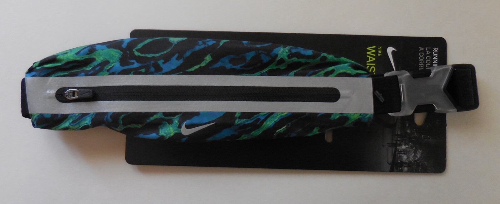 Nike Printed Slim Running WaistPack 2.0 Adult Unisex Cerulean/Black/Silver