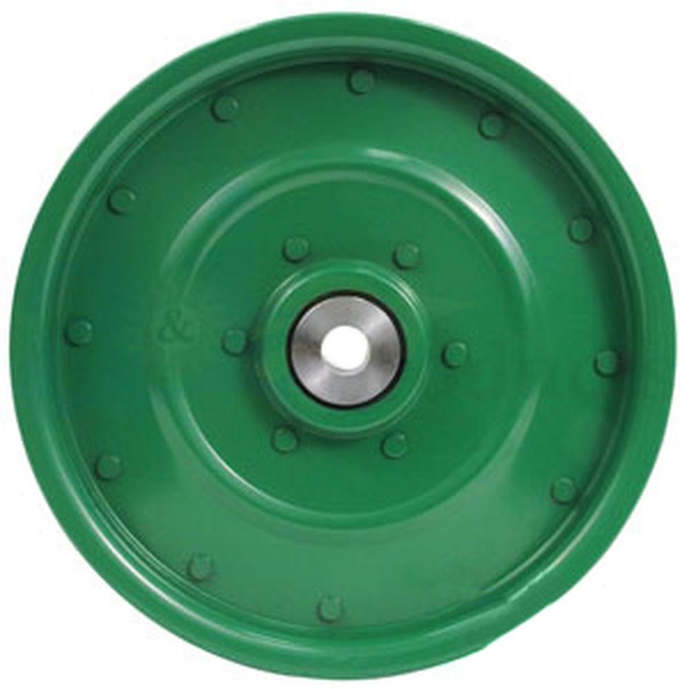 Green Flat Idler Pulley Fits John Deere Models AH94450