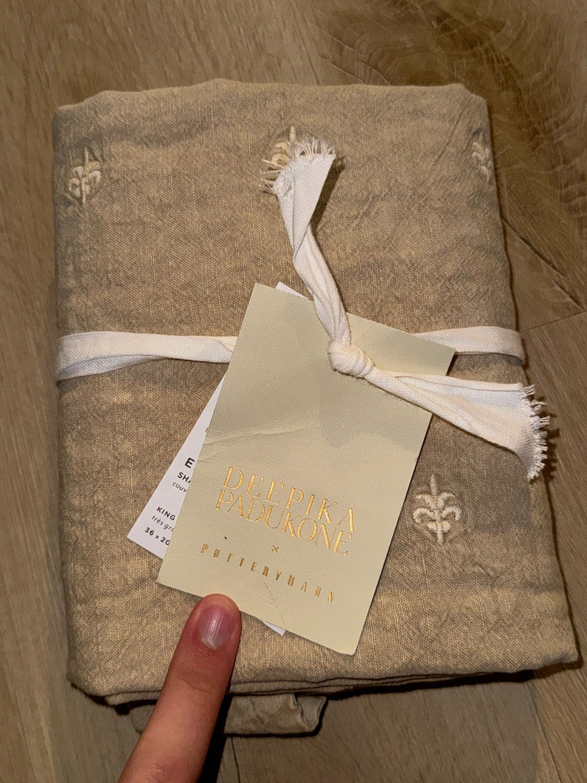 Pottery Barn Deepika Padukone Embroidered King Sham! ONE
