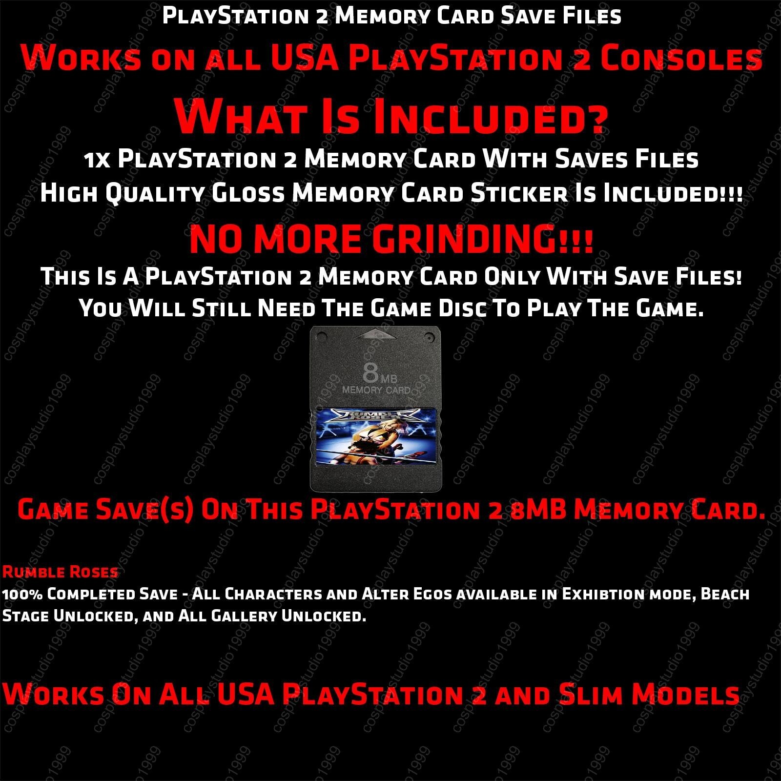 Rumble Roses PS2 Memory Card Cheats