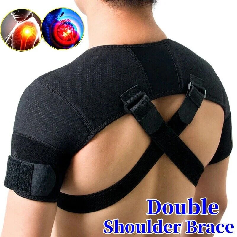 Doble Hombrera Ortopedica Soporte de Hombro Torn Rotator Cuff Pain Relief Sleeve