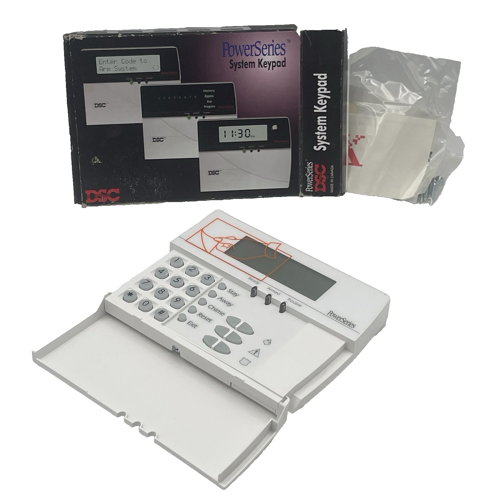 Vintage DSC PowerSeries System Keypad Alarm Control Panel 2002 New Open Box