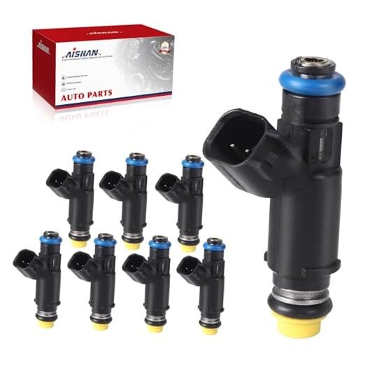 8PCS Fuel Injectors 4 Holes Compatible with GMC Yukon XL Sierra 1500, for