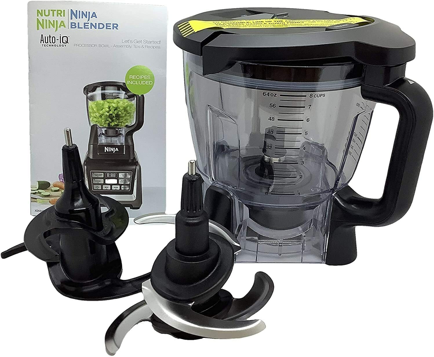 NEW Ninja 64 oz (8 Cup) Bowl+Lid+Blade for Auto-iQ BL641 BL642 BL681 BN801 BN751