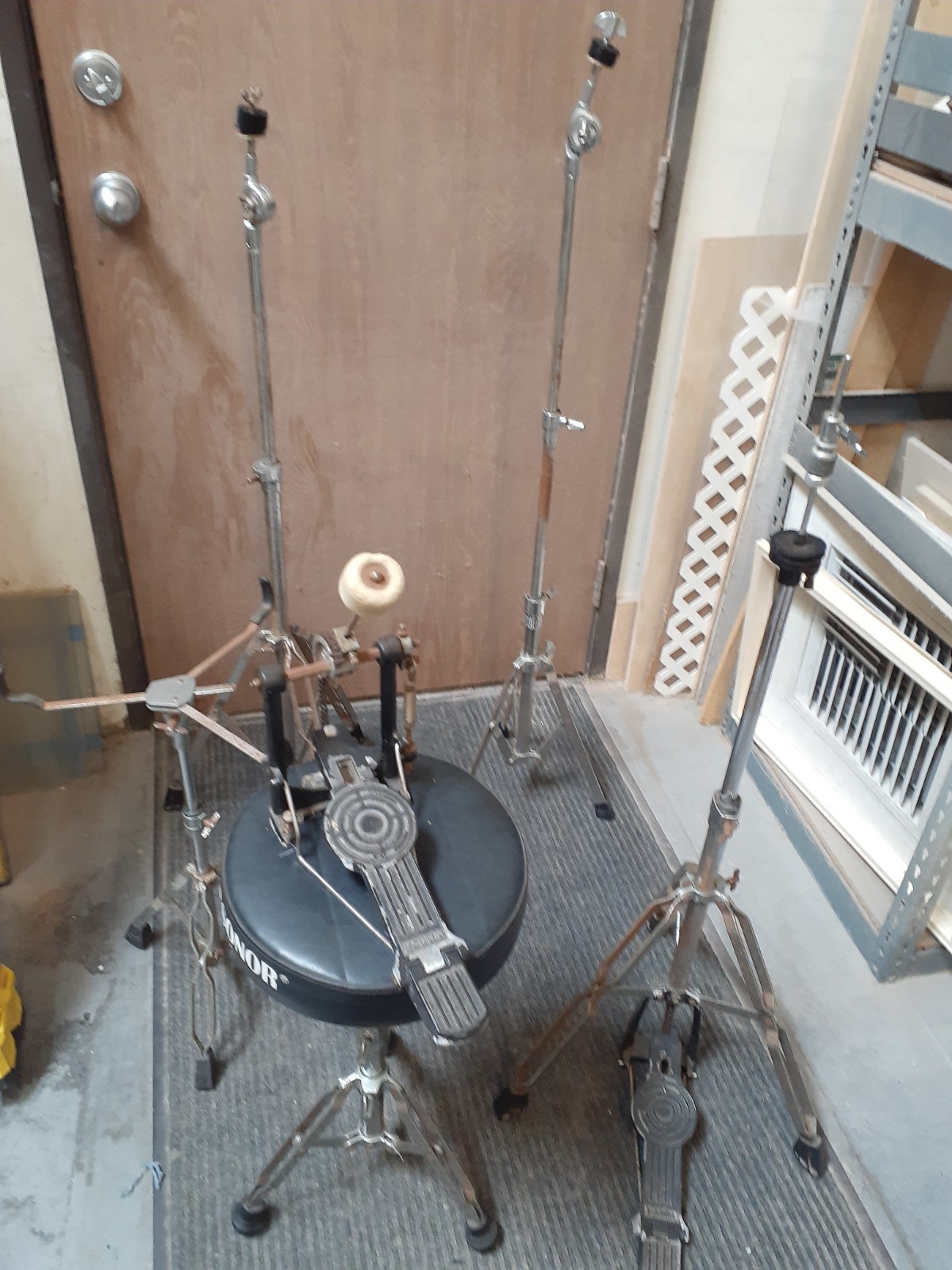 RUSTY Sonor Drum Set Hardware 6 Pack Hi Hat Stand Cymbal Snare Stands Pedal Seat