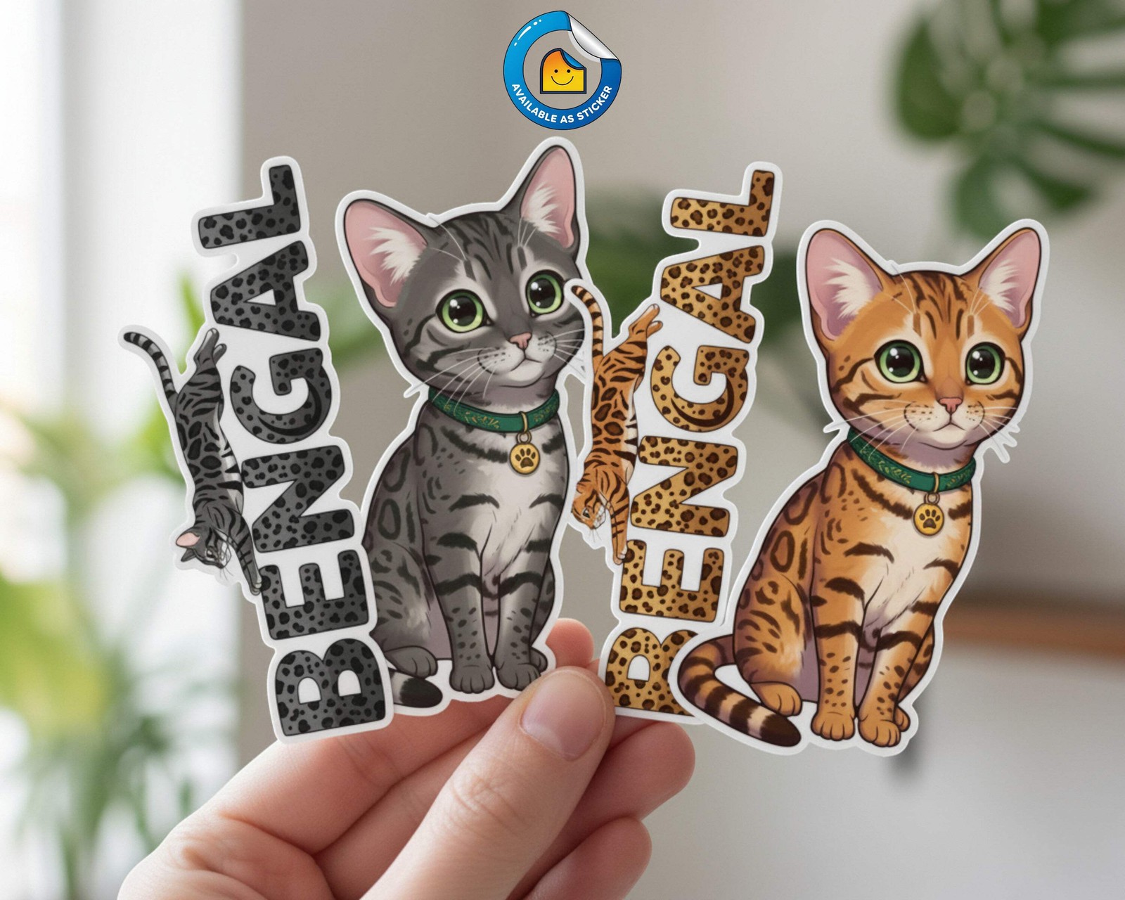 Bengal Sticker – the Little Leopard Purrkins™ – Domestic Cat Breed | Waterproof