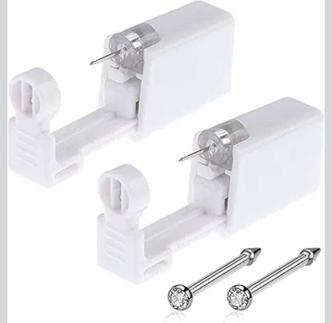 Nose Piercing Gun - 2 Pack Self Nose Piercing Kit Unit Disposable Nose Piercing