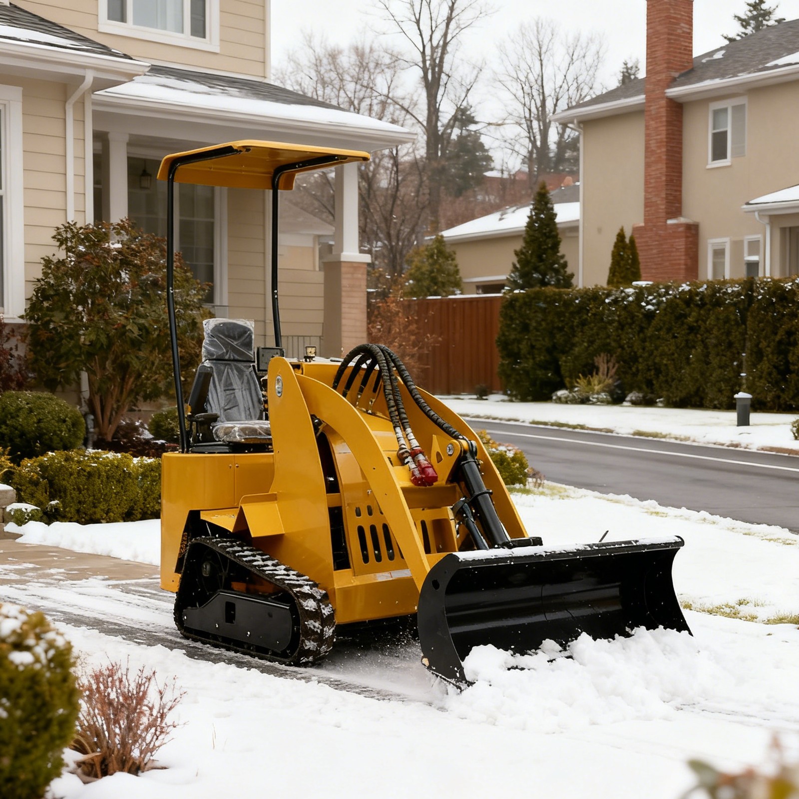 Skid SteerSnow Blade,Pusher SnowPlow Quick Attach - FREESHIPPING