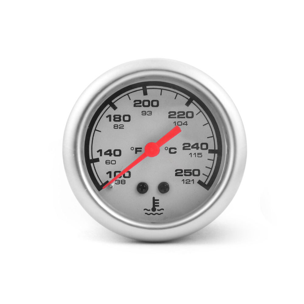 2" 52mm Pointer Mechanical Water Temp Gauge Meter 38-121℃/100-250℉ Sensor 1/2npt