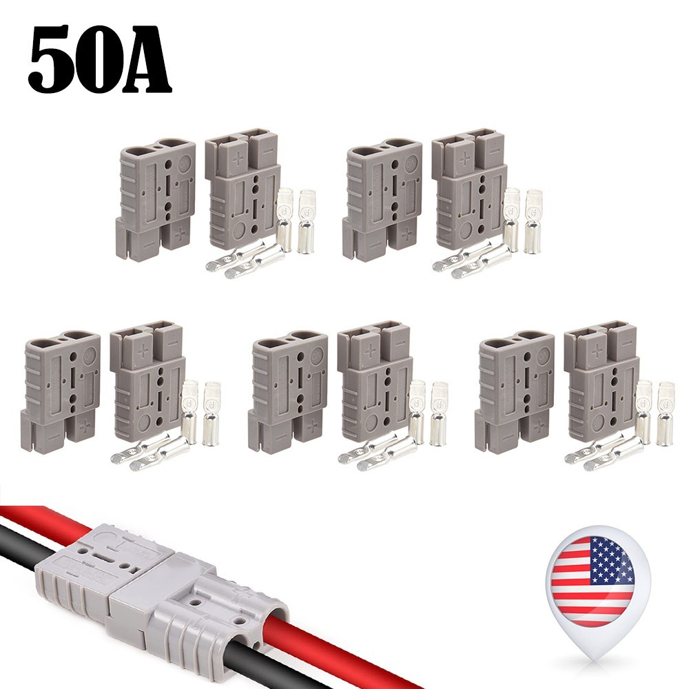 Battery Quick Connect Disconnect Plug 10pcs 50A Power Supply Accessory For Winch