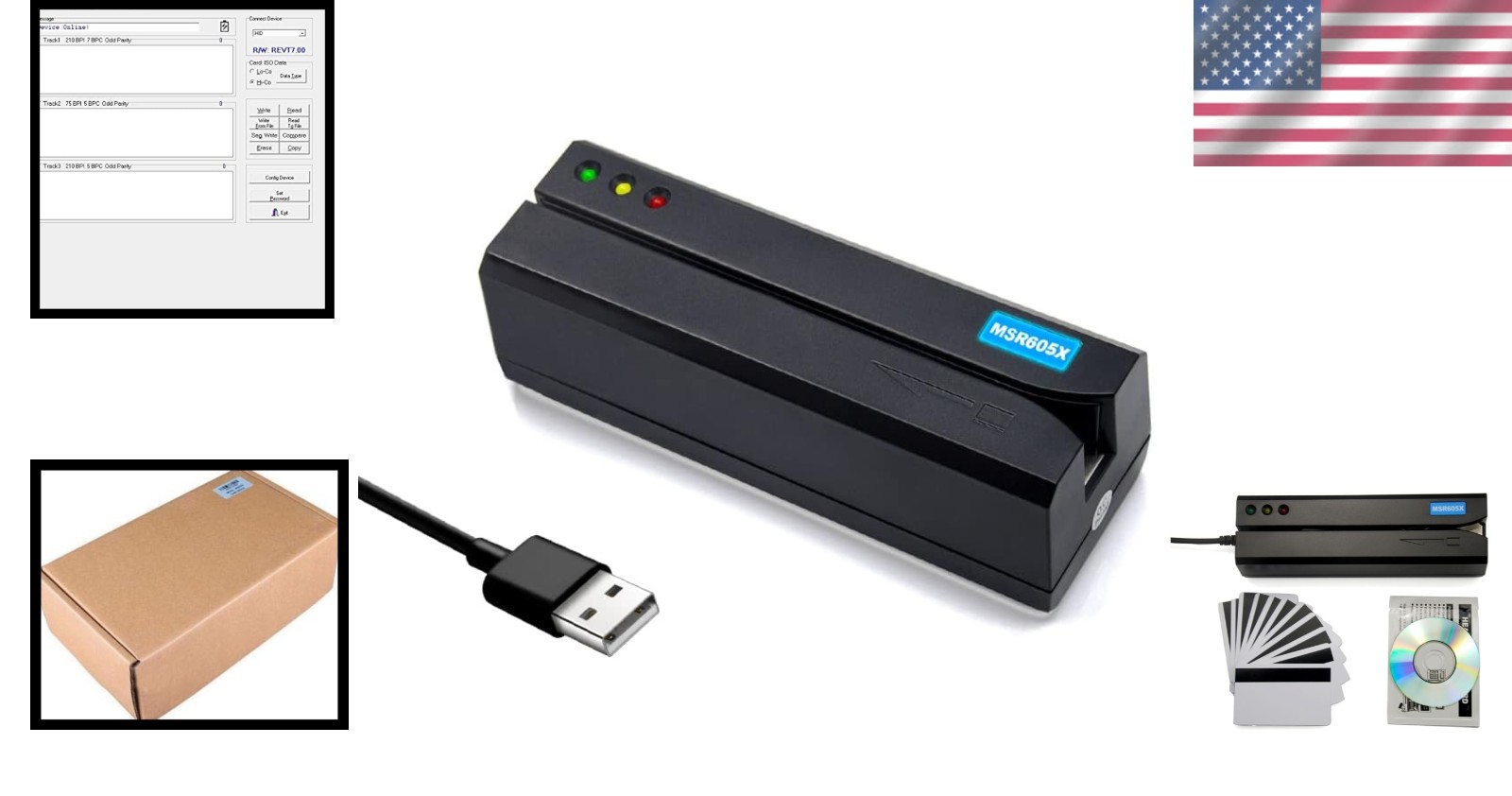 Portable USB Swipe Reader 3 Tracks