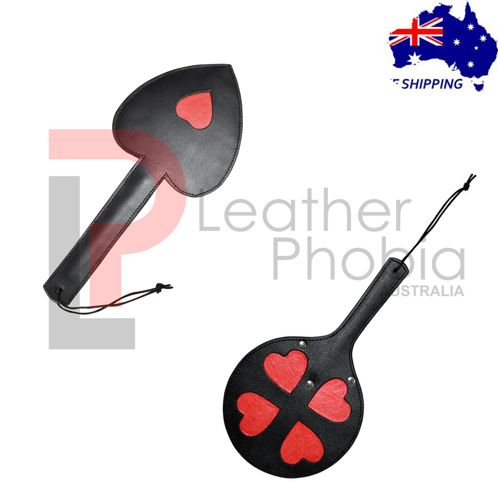 Hard Spanking Real CowHide Leather Paddle Heart Round Shape Outdoor Handmade