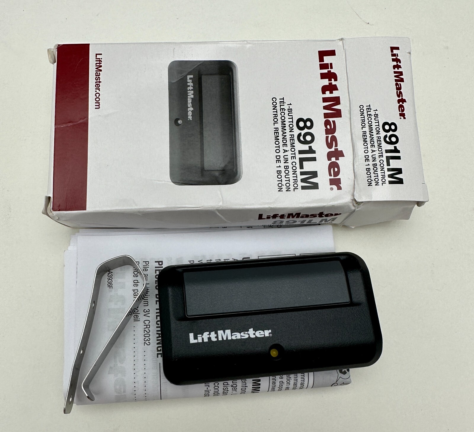 Liftmaster 891LM Garage Door Opener Transmitter 1-Button Remote Control