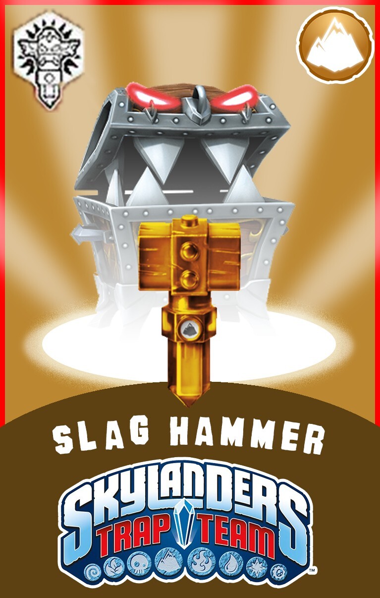 Skylanders Trap Team Slag Hammer Chomp Chest Trap Villain Trapped NFC Card