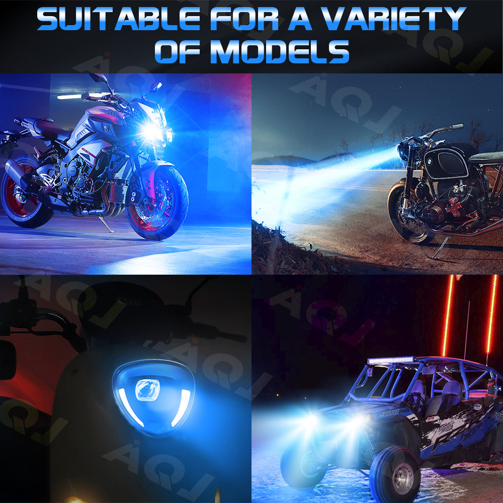For Honda Rincon 650 680 2003-2015 2X H6 blue 8k LED Hyper Headlight Light Bulbs