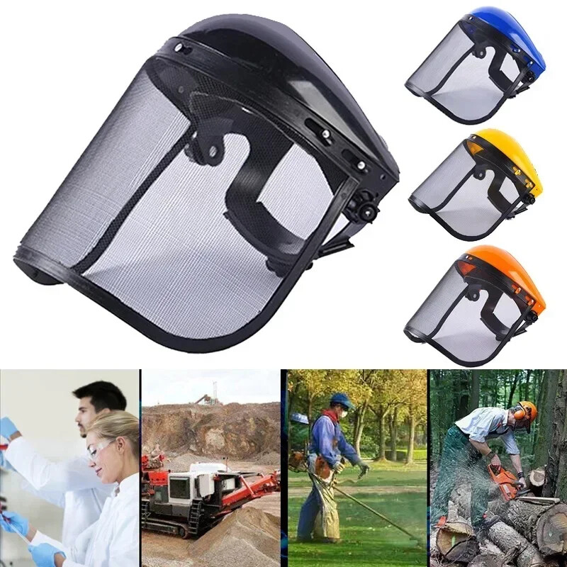 Casco de seguridad para cortar jardines Protector de cara con visera completa