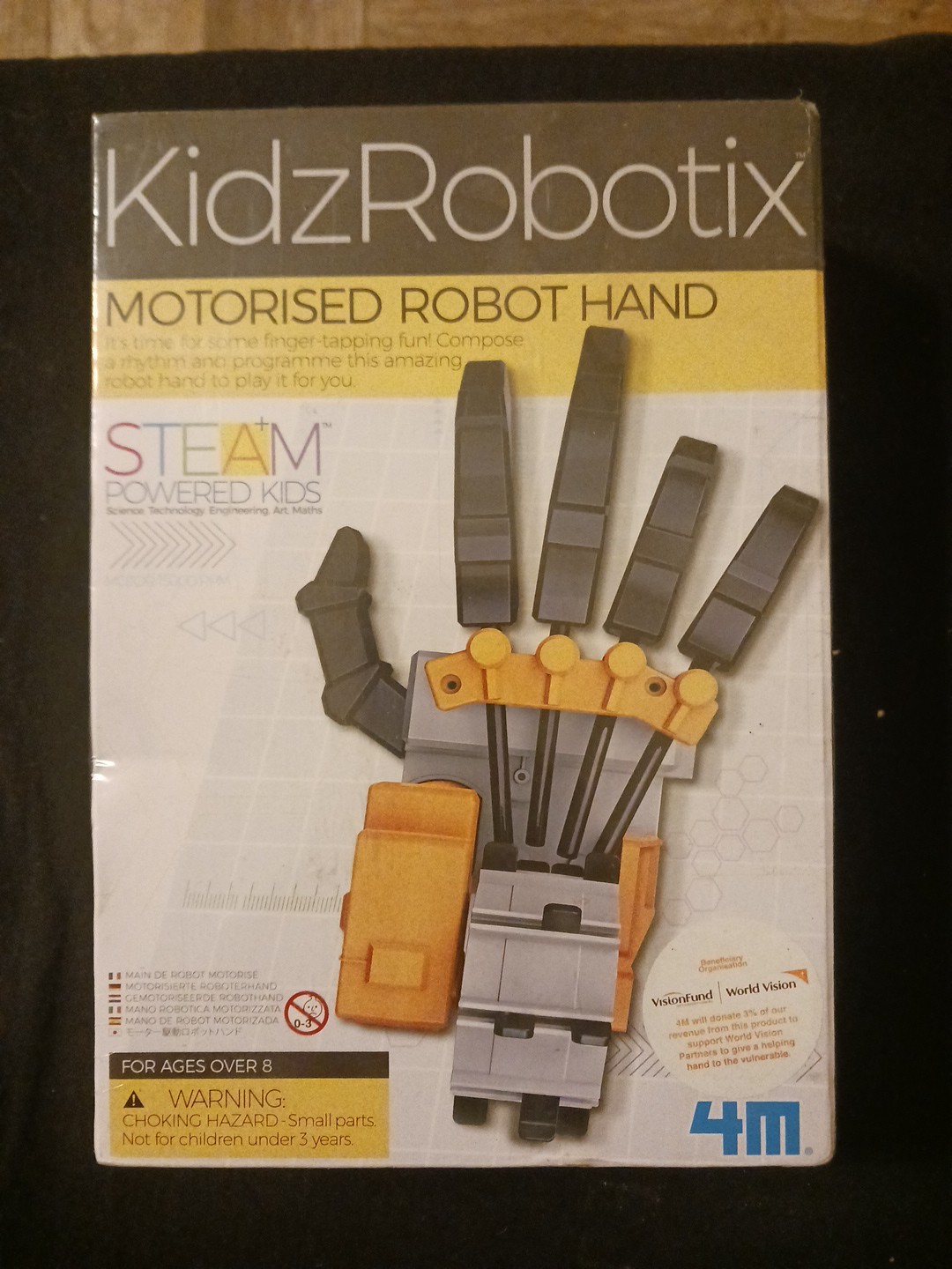 KidzRobotix Motorized Robot Hand STEAM Powered Kids 4M Kids Building Toy NEW