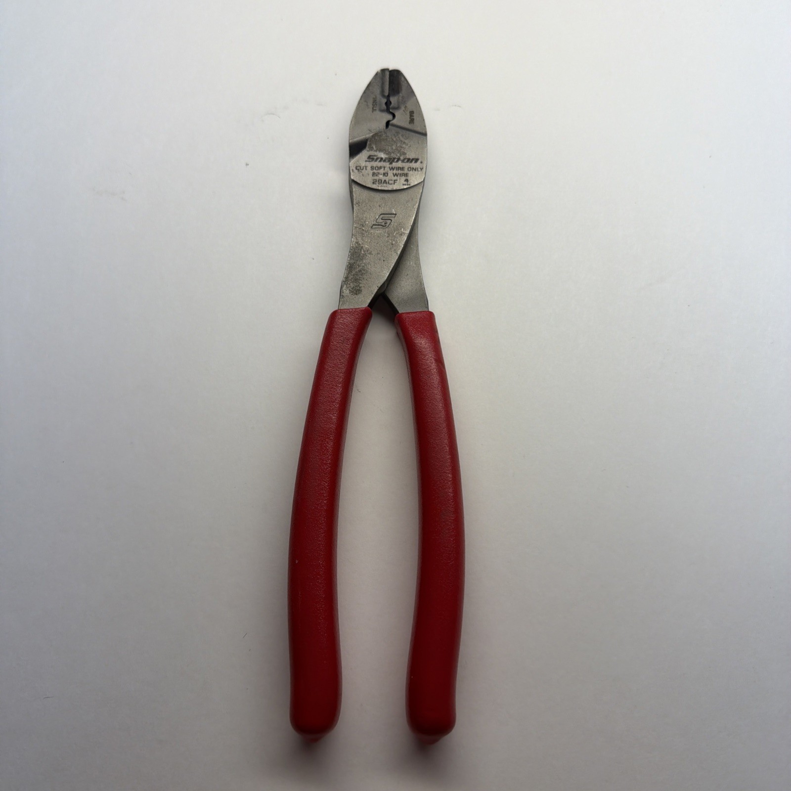 Snap On Tools USA 29ACF RED 9" Wire Terminal Crimping Tool With Cutter, New C