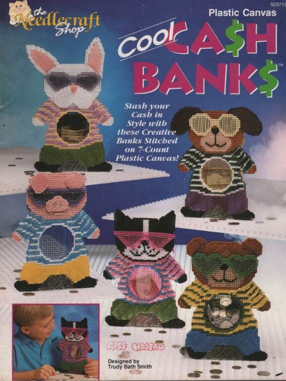 OOP!!! PLASTIC CANVAS COOL CASH BANKS SUPER CUTE PROJECTS!!!