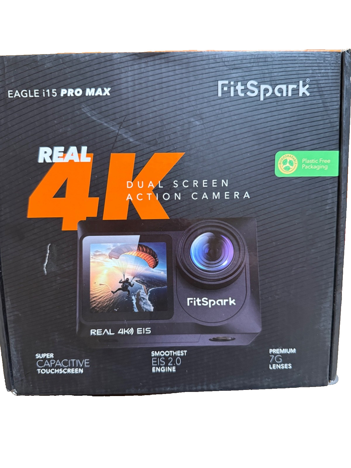 NEW FitSpark Eagle i15 ProMax Real 4k 20MP WiFi Action Camera Touch Screen EIS