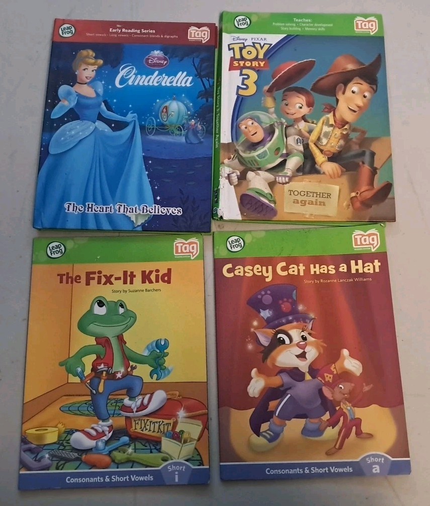 Lot Of Leap Frog Tag Books Toy Story Cinderella