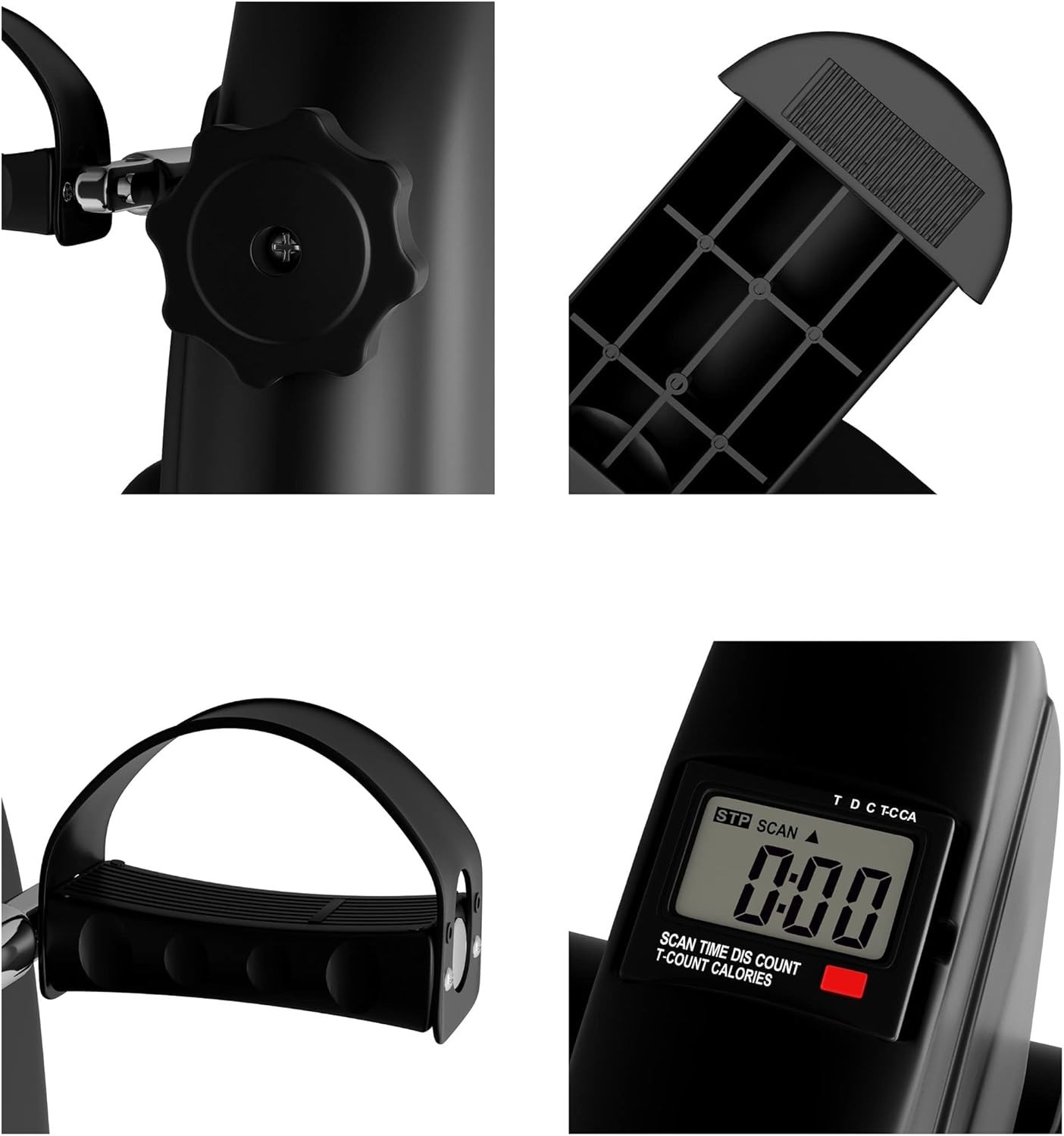 Under Desk Bike & Pedal Exerciser for Home Workouts - LCD Display & Adjustabl...