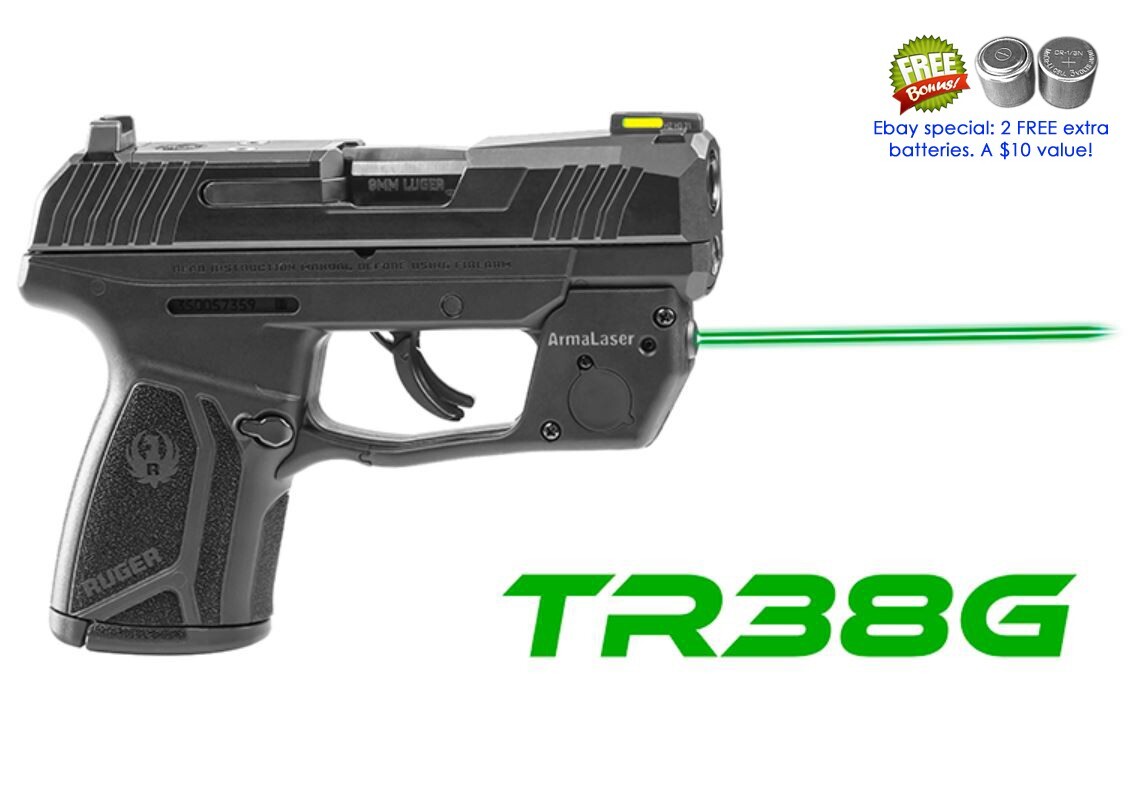 ArmaLaser TR38GS / TR38G TR38-G Green Laser Sight for Ruger Max 9 (not LCP Max)