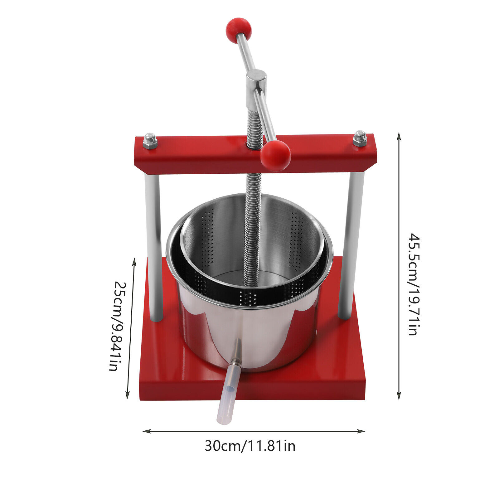 6L Stainless Steel Press Manual Press for Juice, Vegetable,Olive Oil Household