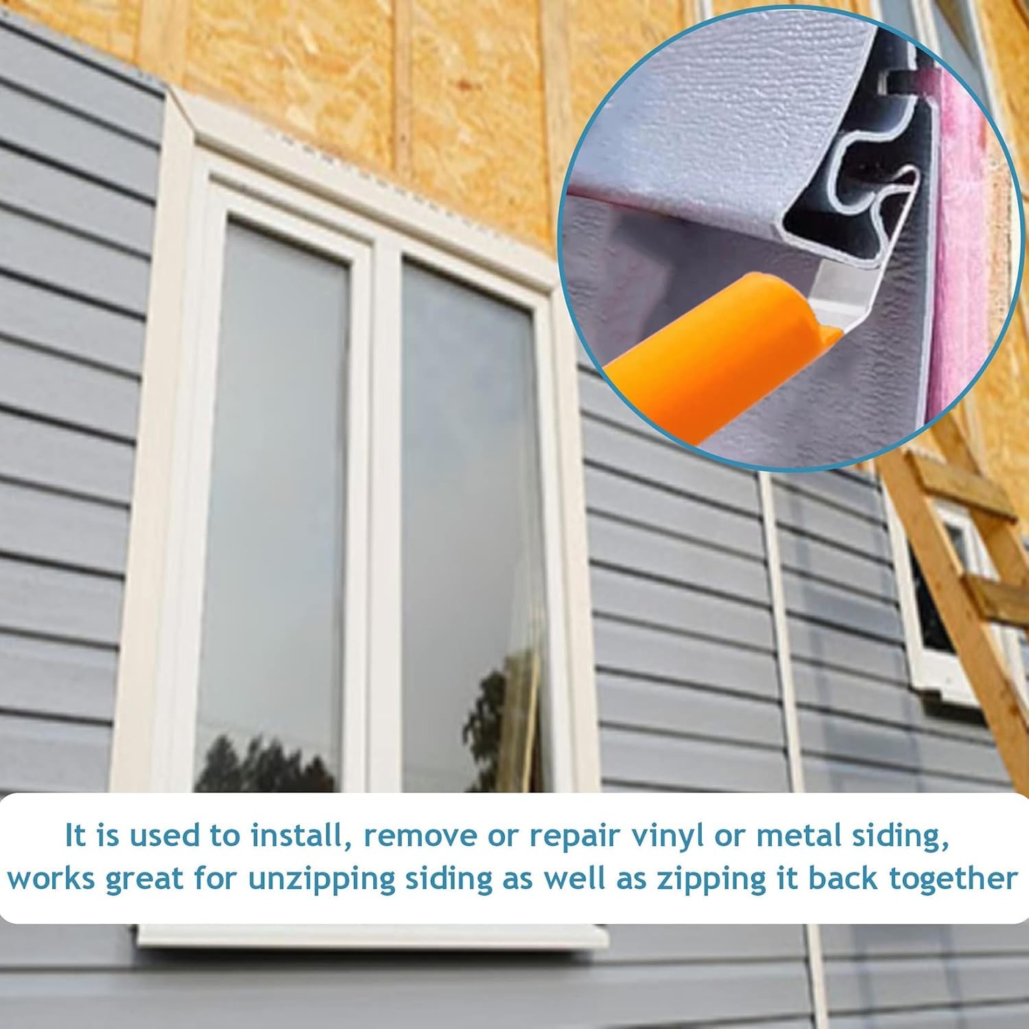 7" 1Pcs Orange Vinyl Siding Tools,Vinyl Removal Tool For
