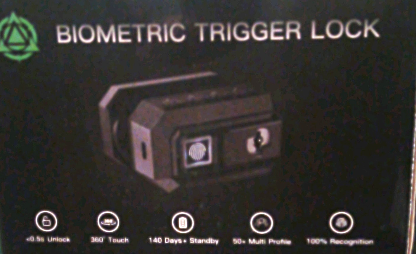 AINIRO Biometric Fingerprint Trigger Lock for Pistol, Black GL-001