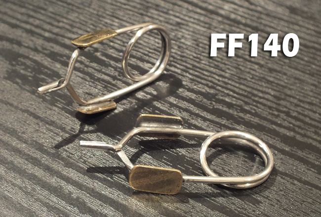 Hackle Pliers  Set of 2 English Style with side finger pads  - Large FF140
