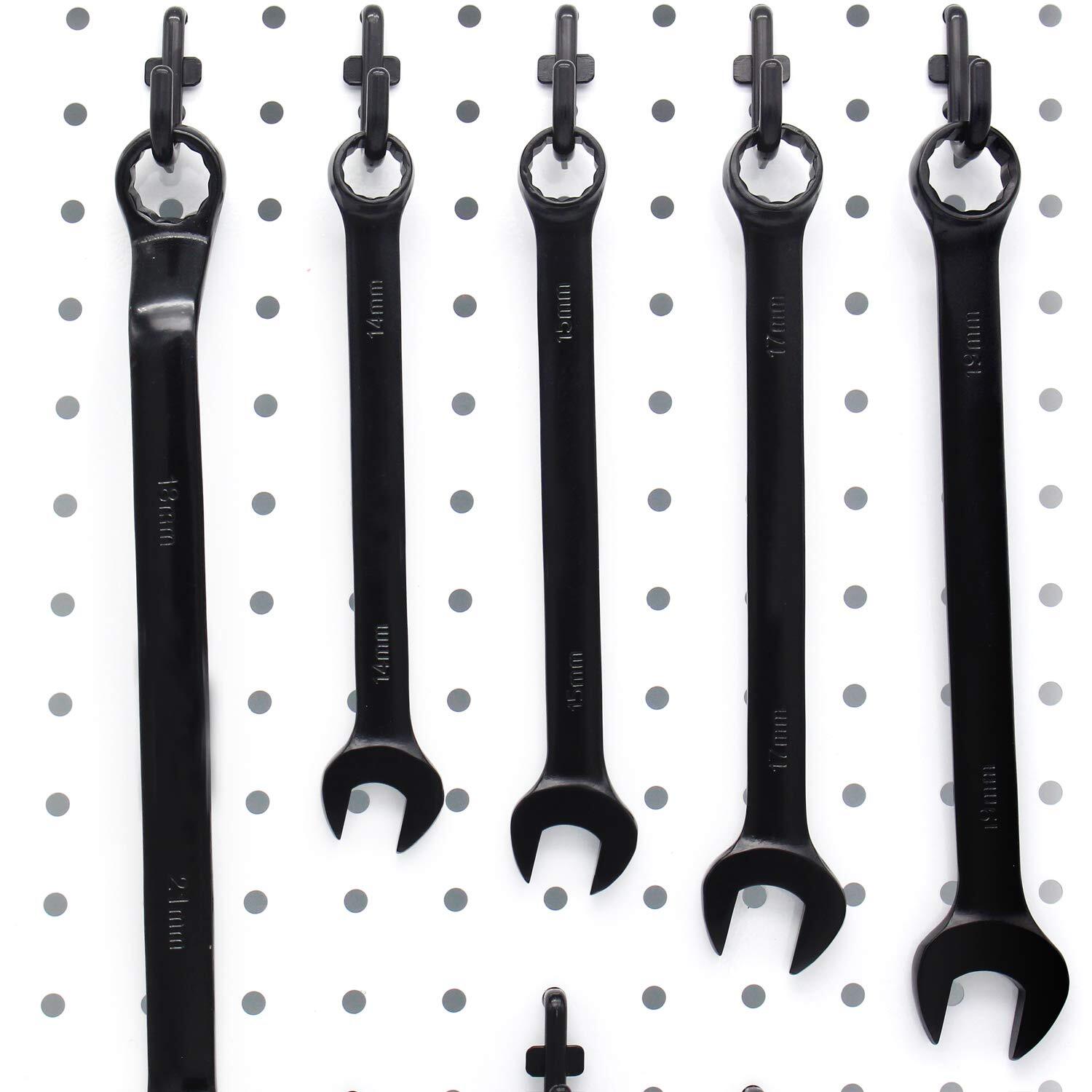 Pegboard Hooks Kit Pegboard J Hook Assortment 100PK Black Peg Hooks