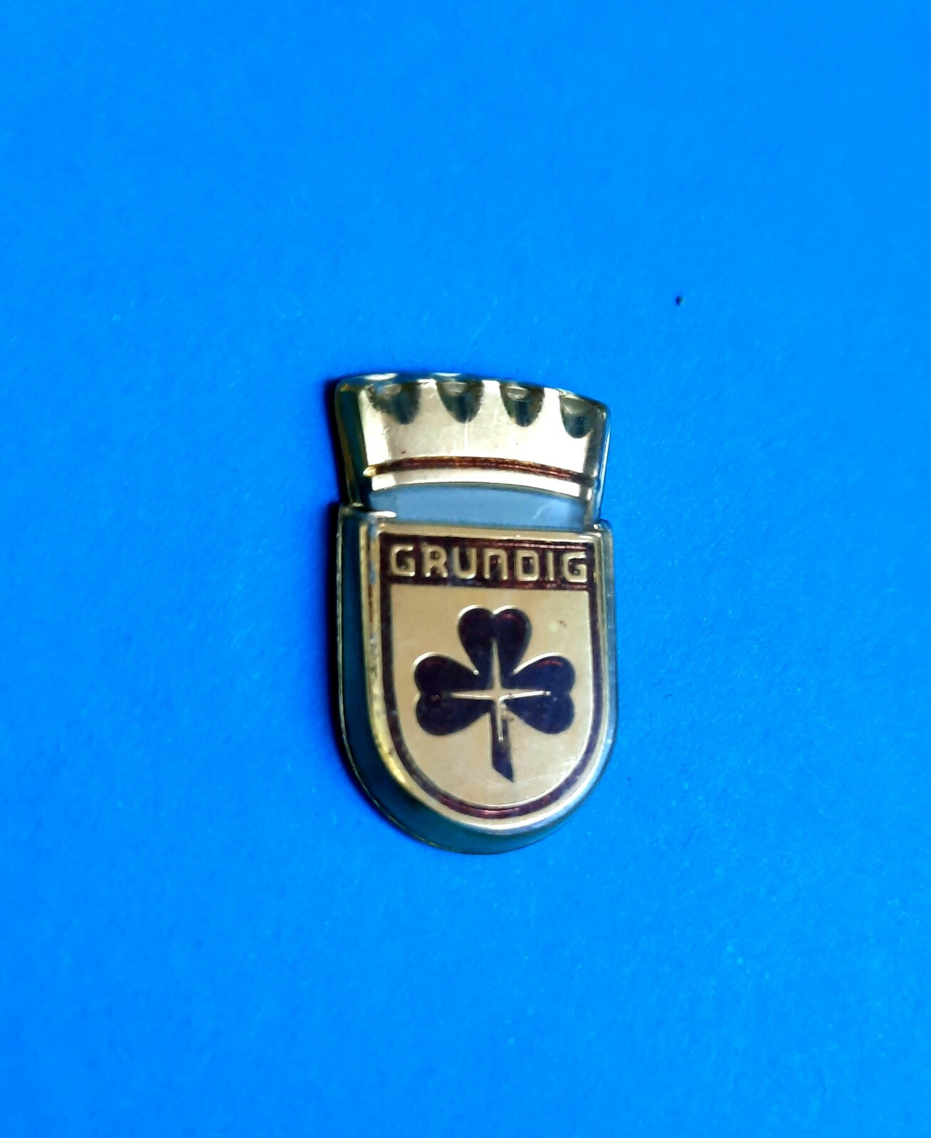 Original GRUNDIG LOGO Emblem Tradename ORIGINAL 50s Radio Logo