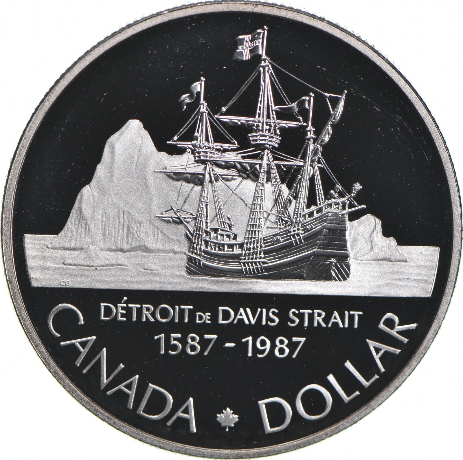 1987 Canada 50% Silver Canadian Silver Dollar - Davis Strait
