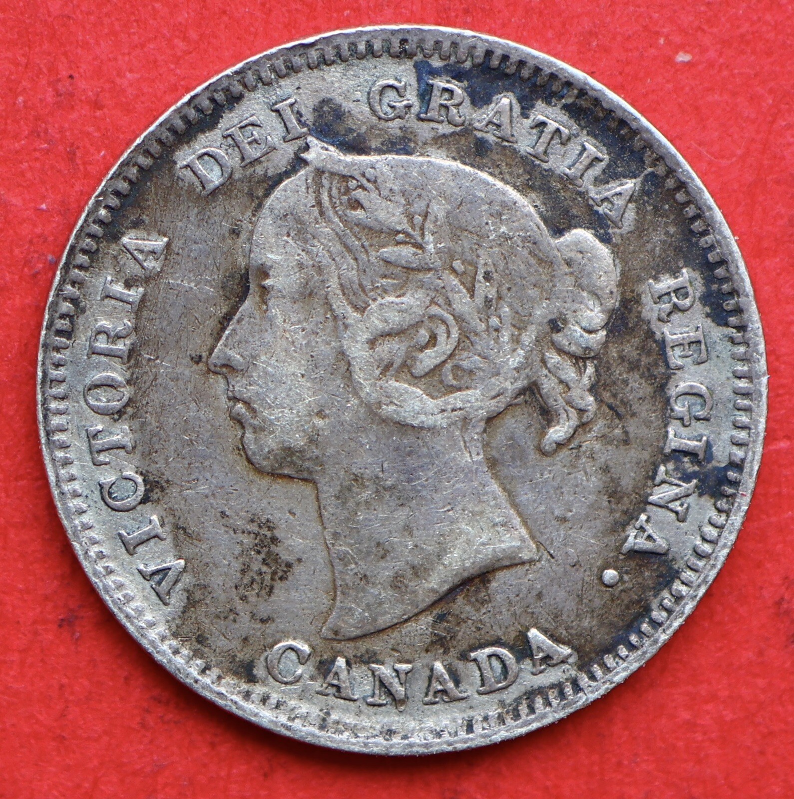 1885 Canada 5 Cents Small 5/5 - Previously Graded By ICCS VF20 - Lot#11960