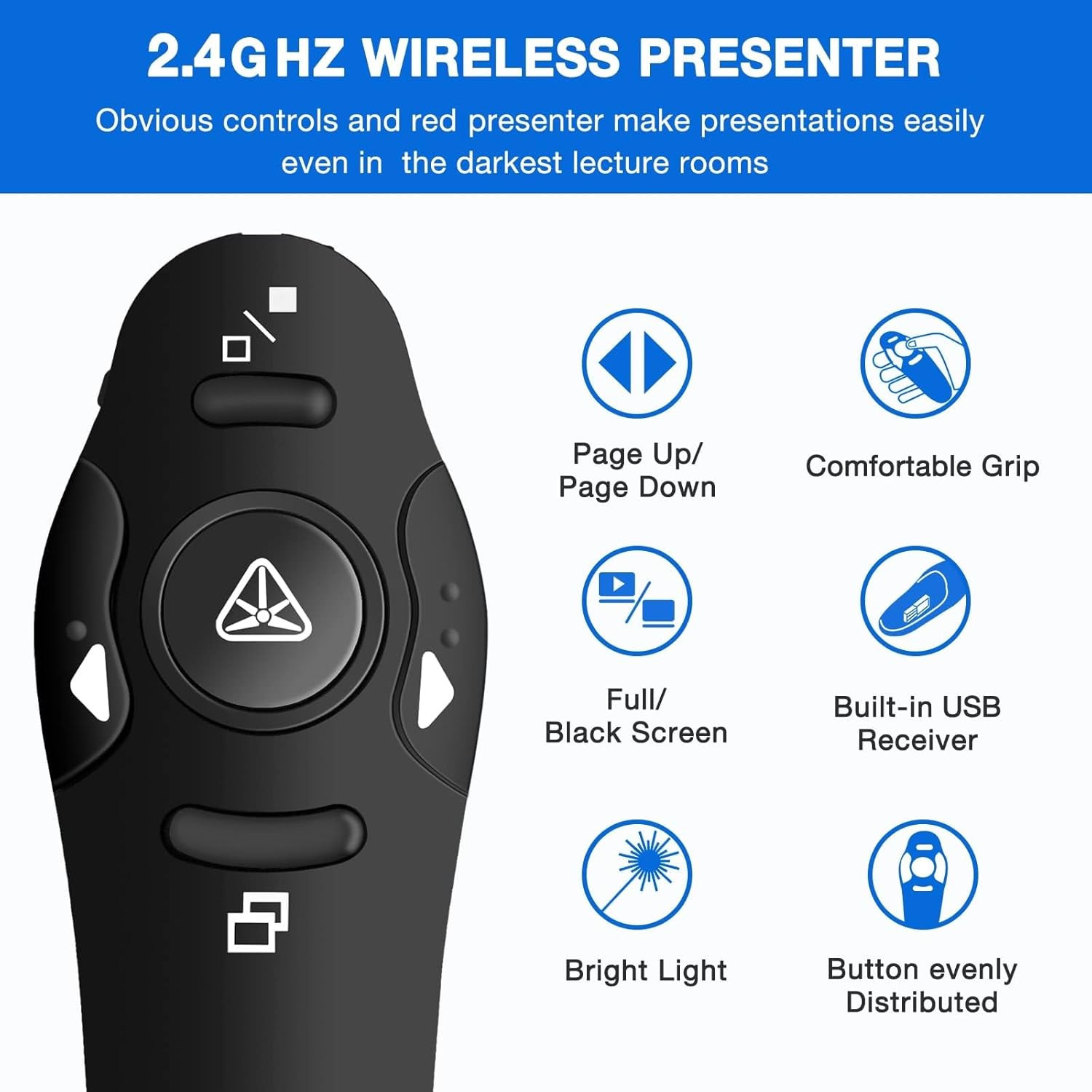 Presentation Clicker Wireless Presenter Remote USB Control Powerpoint PPT Clicke