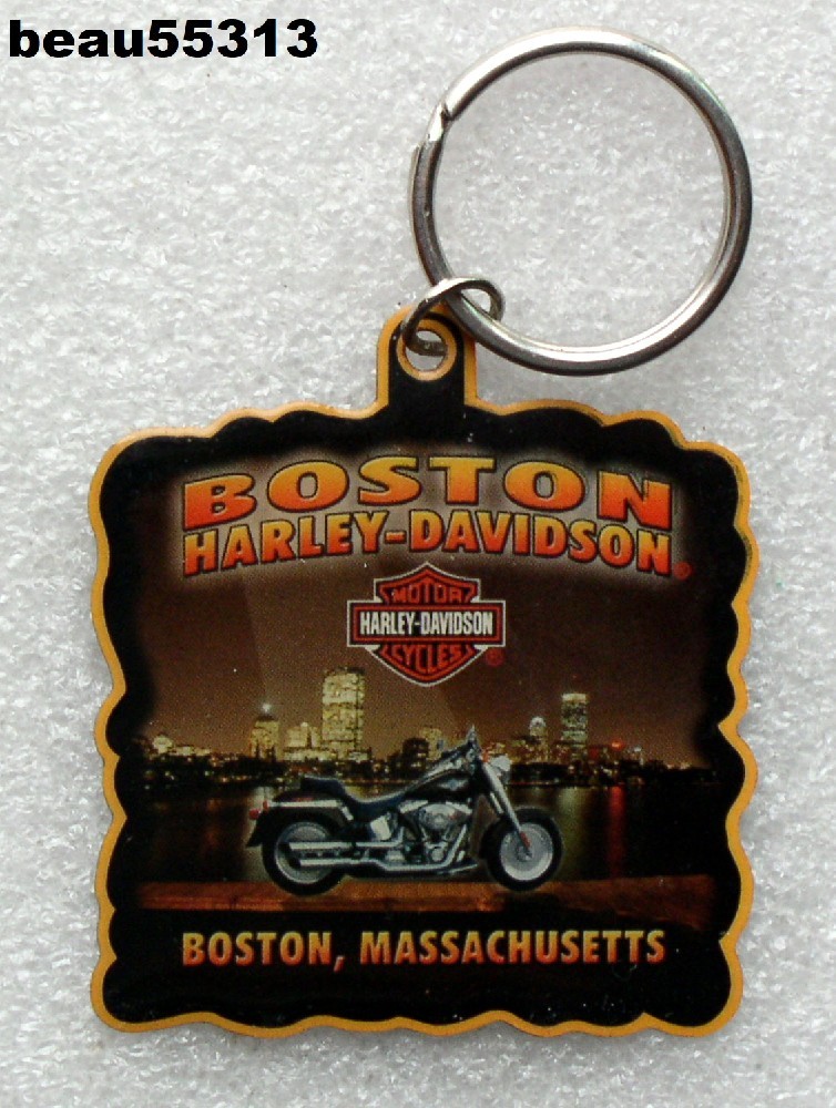 ⭐H-D OF BOSTON MASSAUCHUSETTS HARLEY DAVIDSON DEALER KEY CHAIN FOB