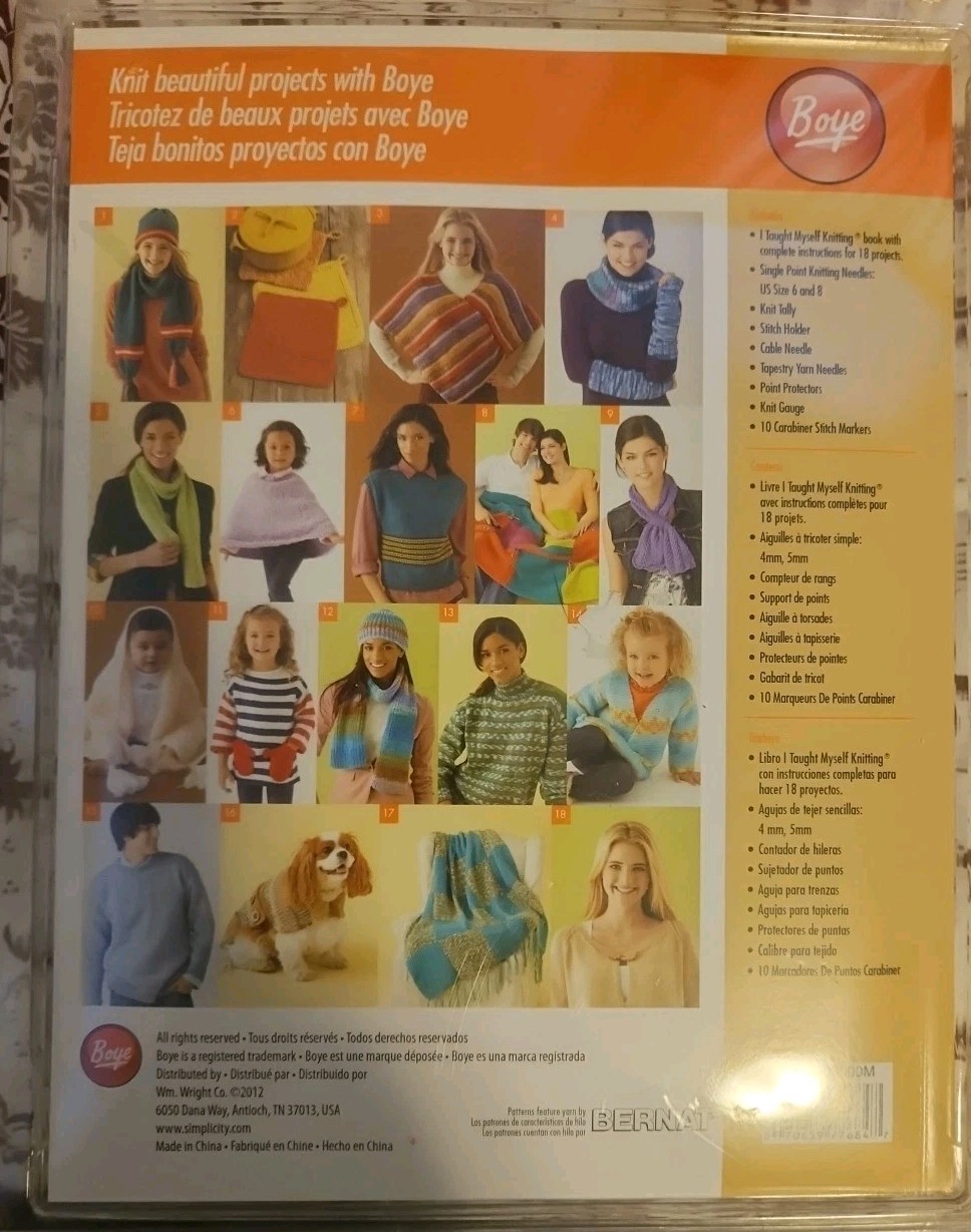 I Taught Myself Knitting Beginner's Kit 6398 Instructions, Patterns & Knitting