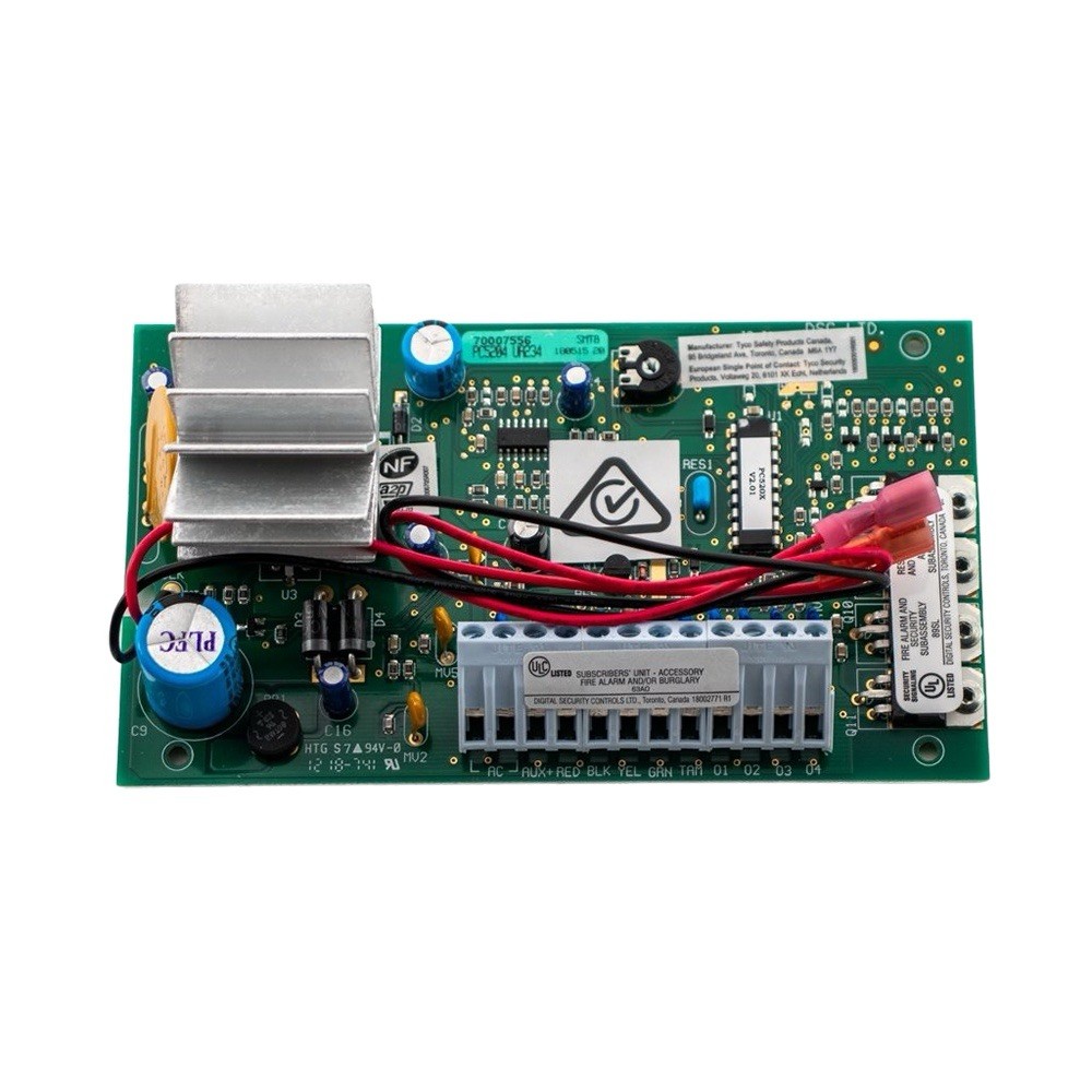 DSC PC5204 1A at 12VDC Power Supply Module with Outputs for PowerSeries Panels