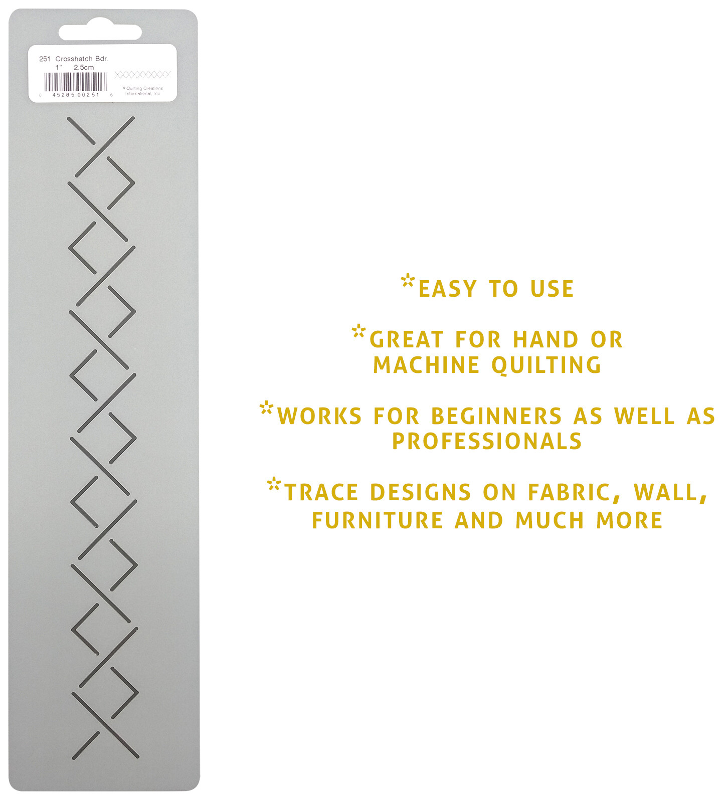 Quilting Stencil Crosshatch Grid Border Zigzag Quilt Patterns Quilters Template