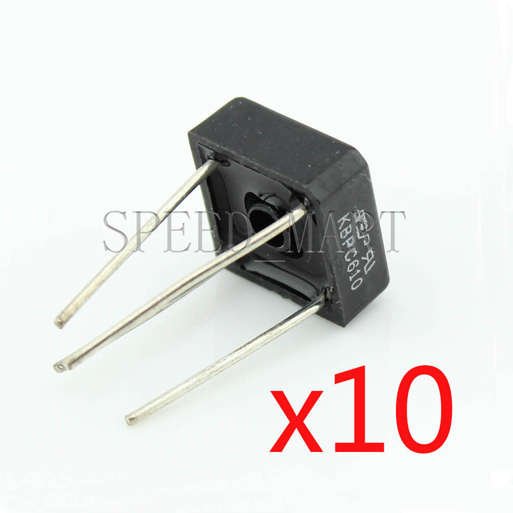 10 pcs KBPC610 Bridge Rectifier Gleichrichter 1000V AC change DC 6A KBPC-610