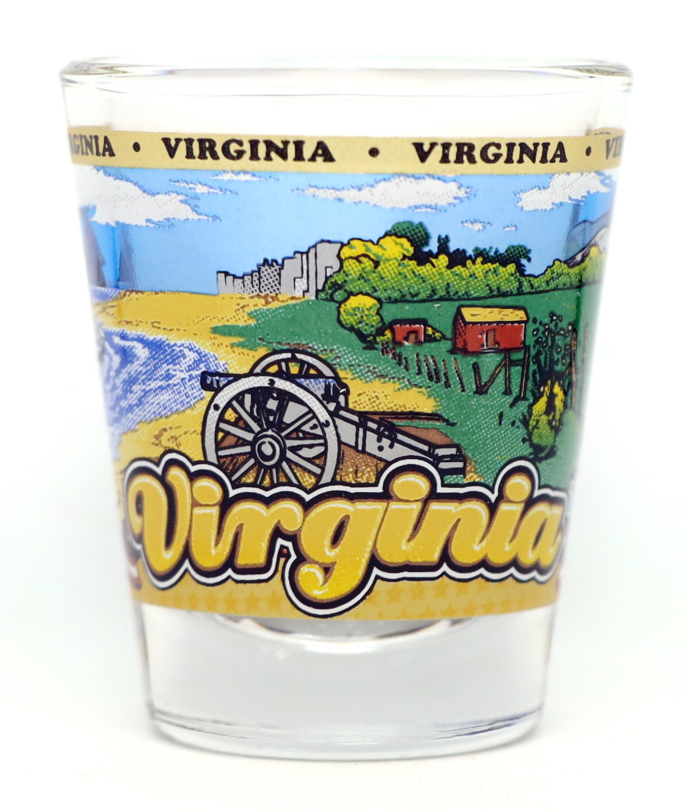 VIRGINIA STATE WRAPAROUND SHOT GLASS SHOTGLASS