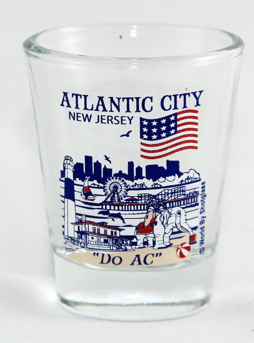 ATLANTIC CITY NEW JERSEY GREAT AMERICAN CITIES COLLECTION SHOT GLASS SHOTGLASS