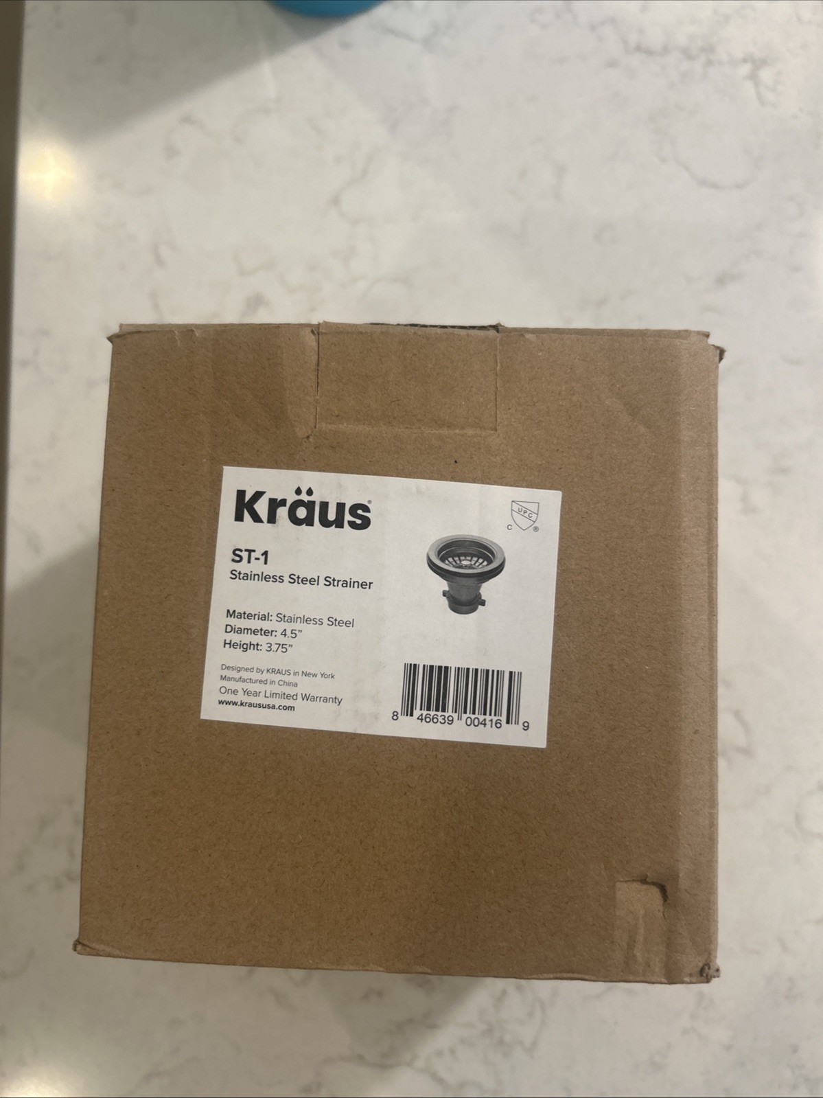 Kraus Stainless Steel Kitchen Sink Drain Assembly Strainer ST-1 New