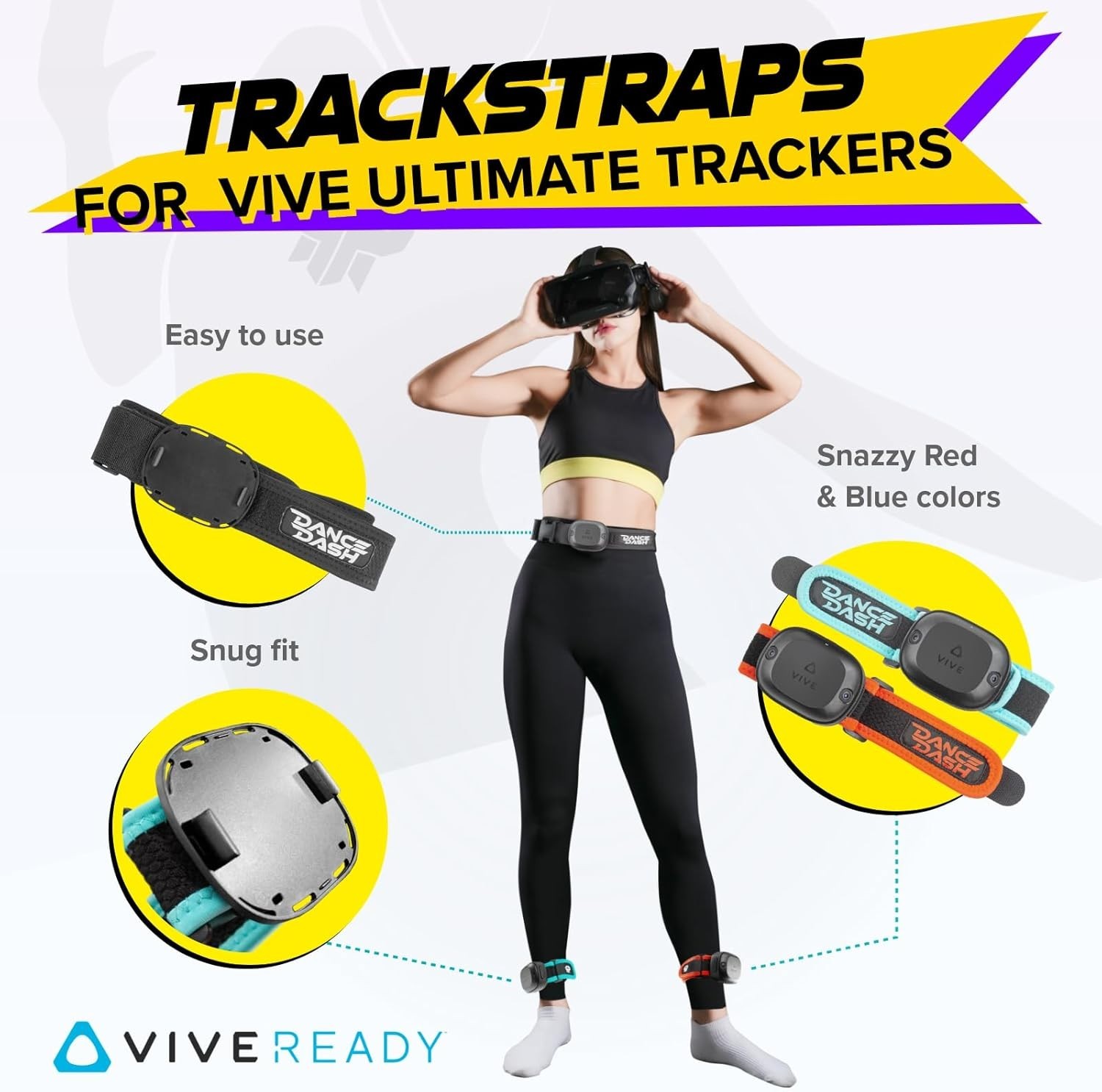 Full-Body Tracking Straps for VIVE with Dance Dash - Elevate Your VR Dance