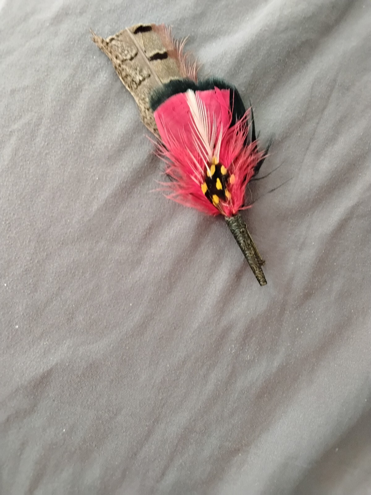 1980 feather broach beautiful red feather theme