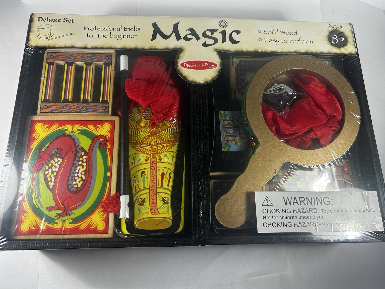 Melissa & Doug Magic Wooden Deluxe Set Vintage Style Magic Tricks Kit