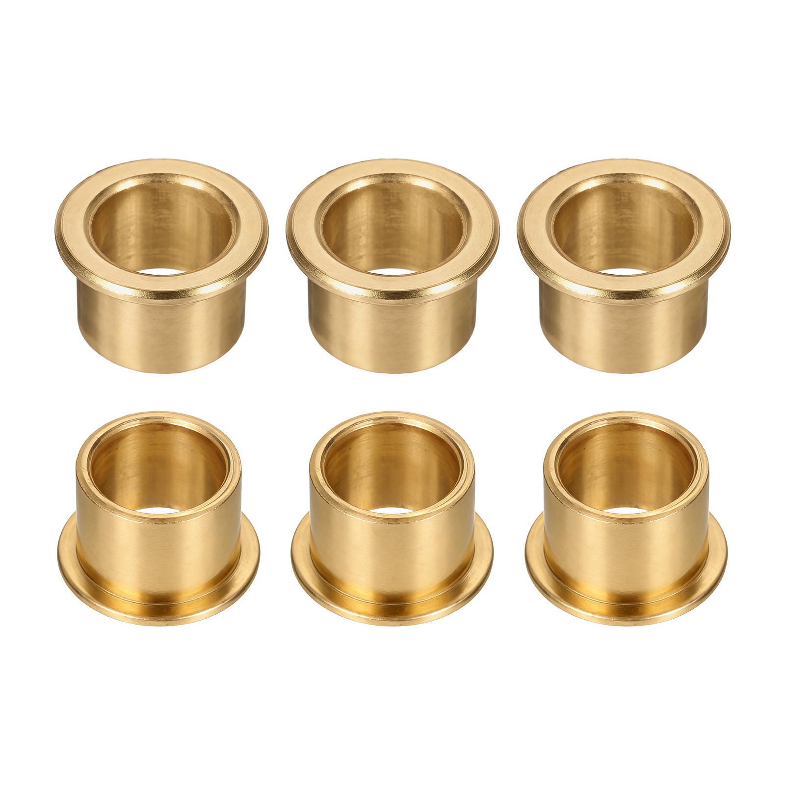 6 Pcs 16x20x16mm Flange Sleeve Bearing Self-Lubricating Sintered Bronze Bushing