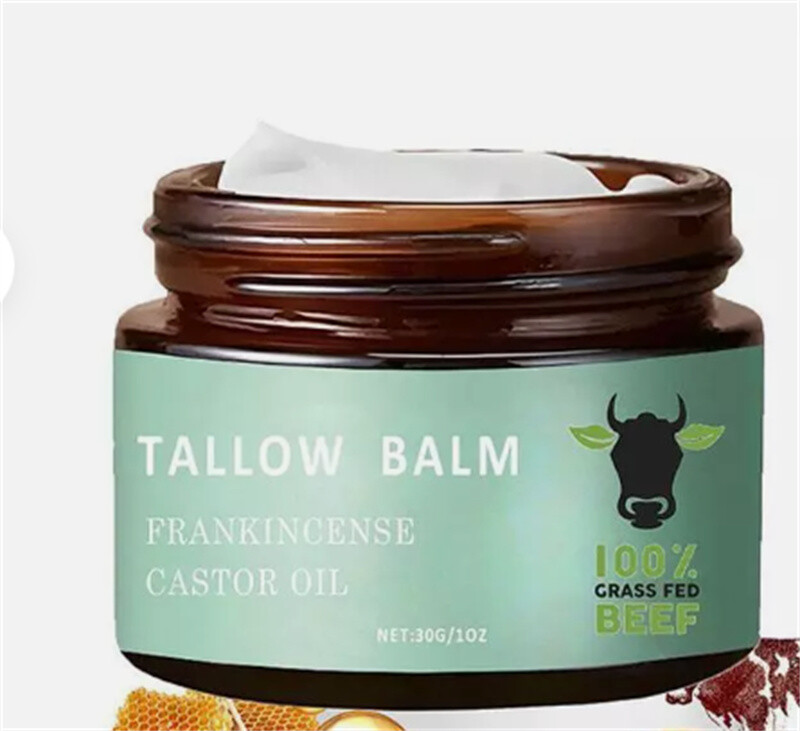 Tallow Balm Moisturizing Cream Frankincense Castor Oil 30g